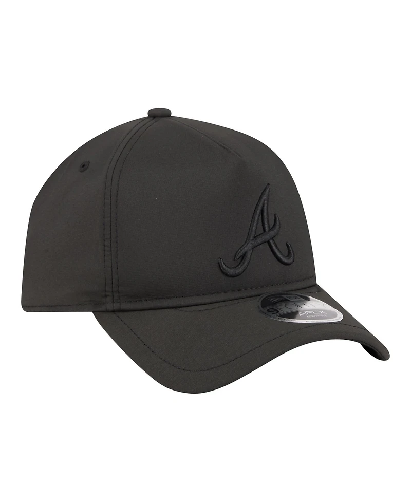 New Era Men's Black Atlanta Braves Injection Apex 9FORTY Adjustable Hat