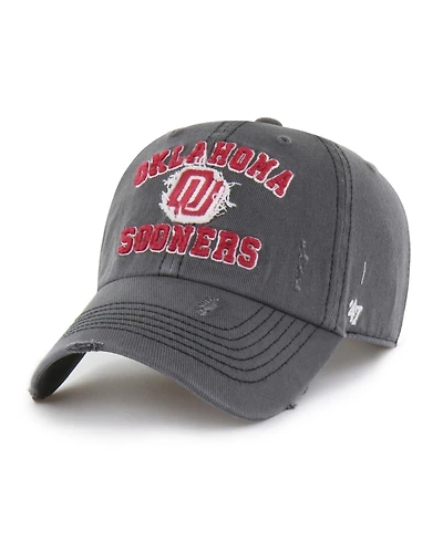 '47 Brand Men's and Women's Charcoal Oklahoma Sooners Well-Worn Seymore Clean Up Adjustable Hat