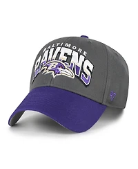 '47 Brand Men's Charcoal Baltimore Ravens Split Block Mvp Adjustable Hat