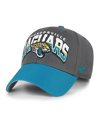 '47 Brand Men's Charcoal Jacksonville Jaguars Split Block Mvp Adjustable Hat