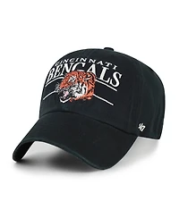 '47 Brand Men's Black Cincinnati Bengals Throwback Graphic Clean Up Adjustable Hat