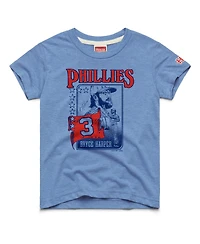 Homage Big Boys and Girls Bryce Harper Light Blue Philadelphia Phillies Player Graphic Tri-Blend T-Shirt