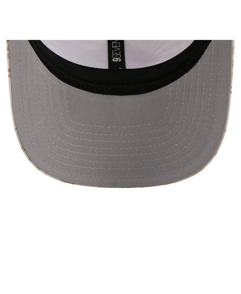 New Era Men's Tan Miami Dolphins Tonal Palm Coolera 9SEVENTY Adjustable Trucker Hat