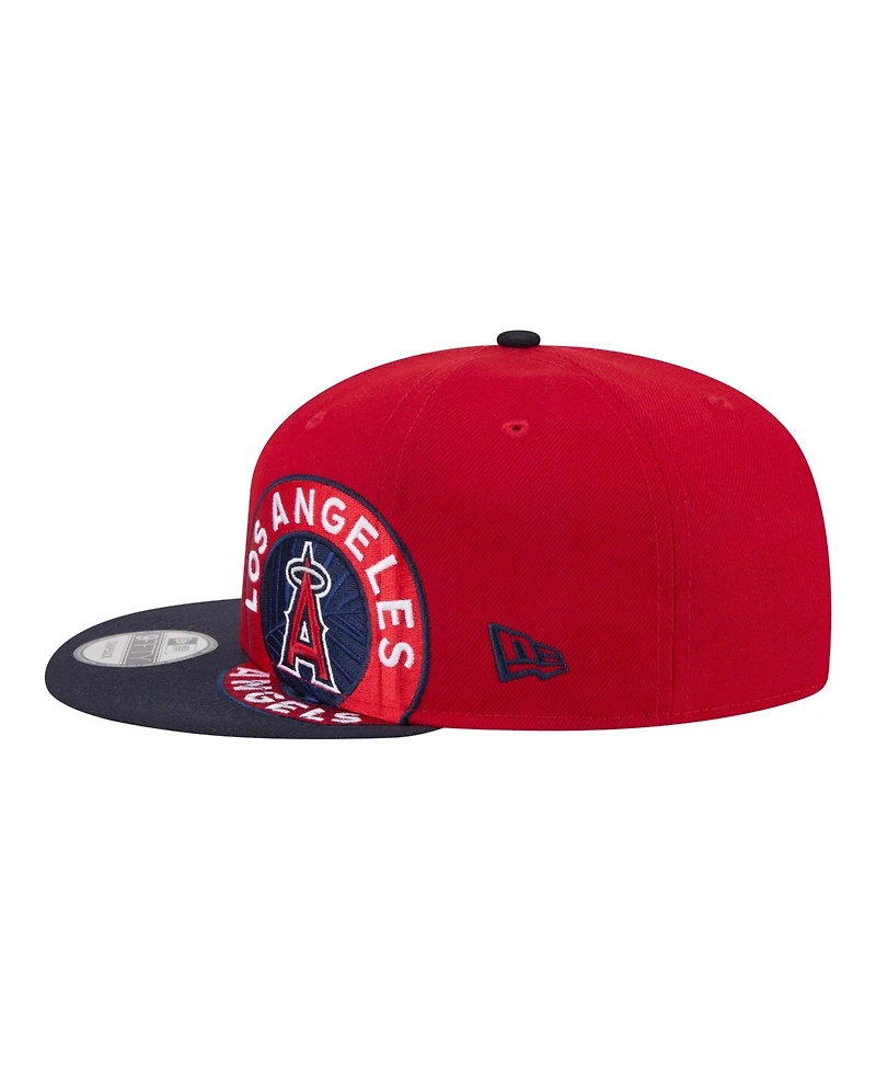 New Era Men's Red/Navy Los Angeles Angels Stretched Two-Tone 9FIFTY Adjustable Hat