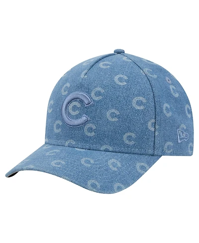 New Era Men's and Women's Denim Chicago Cubs A-Frame 9FORTY Adjustable Hat