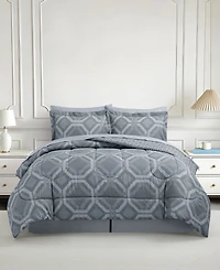 Macy's Darien Geo Reversible Microfiber 8-piece Comforter Set