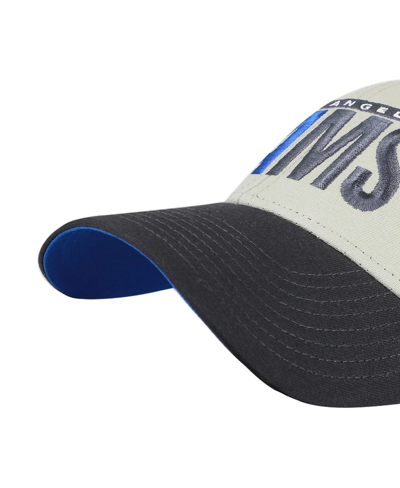 47 Brand Men's Gray/Black Los Angeles Rams Half Block Text Mvp Adjustable Hat