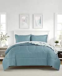 Macy's Devon Geo Reversible Microfiber 3-piece Comforter Set