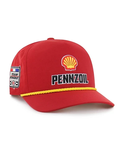 47 Brand Men's Red Joey Logano Sponsor Logo Side Patch brr° Hitch Rope Adjustable Hat