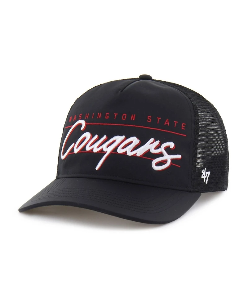47 Brand Men's and Women's Black Washington State Cougars brr° Condor Mesh Hitch Adjustable Hat