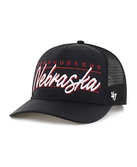 47 Brand Men's and Women's Black Nebraska Huskers brr° Condor Mesh Hitch Adjustable Hat