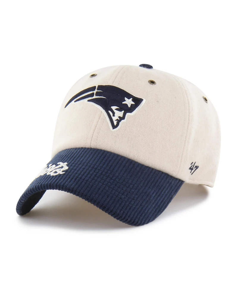 47 Brand Women's Natural/Navy New England Patriots Rope Script Clean Up Adjustable Hat