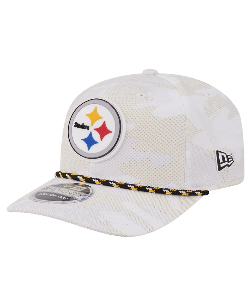 New Era Men's White Pittsburgh Steelers Camo Rope 9SEVENTY Adjustable Hat
