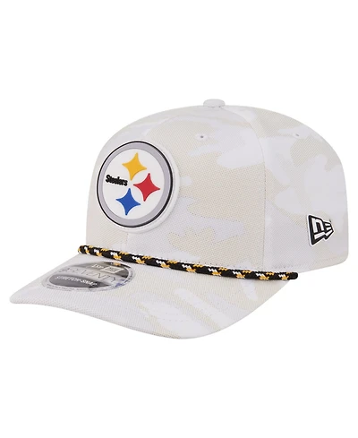 New Era Men's White Pittsburgh Steelers Camo Rope 9SEVENTY Adjustable Hat