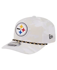 New Era Men's White Pittsburgh Steelers Camo Rope 9SEVENTY Adjustable Hat