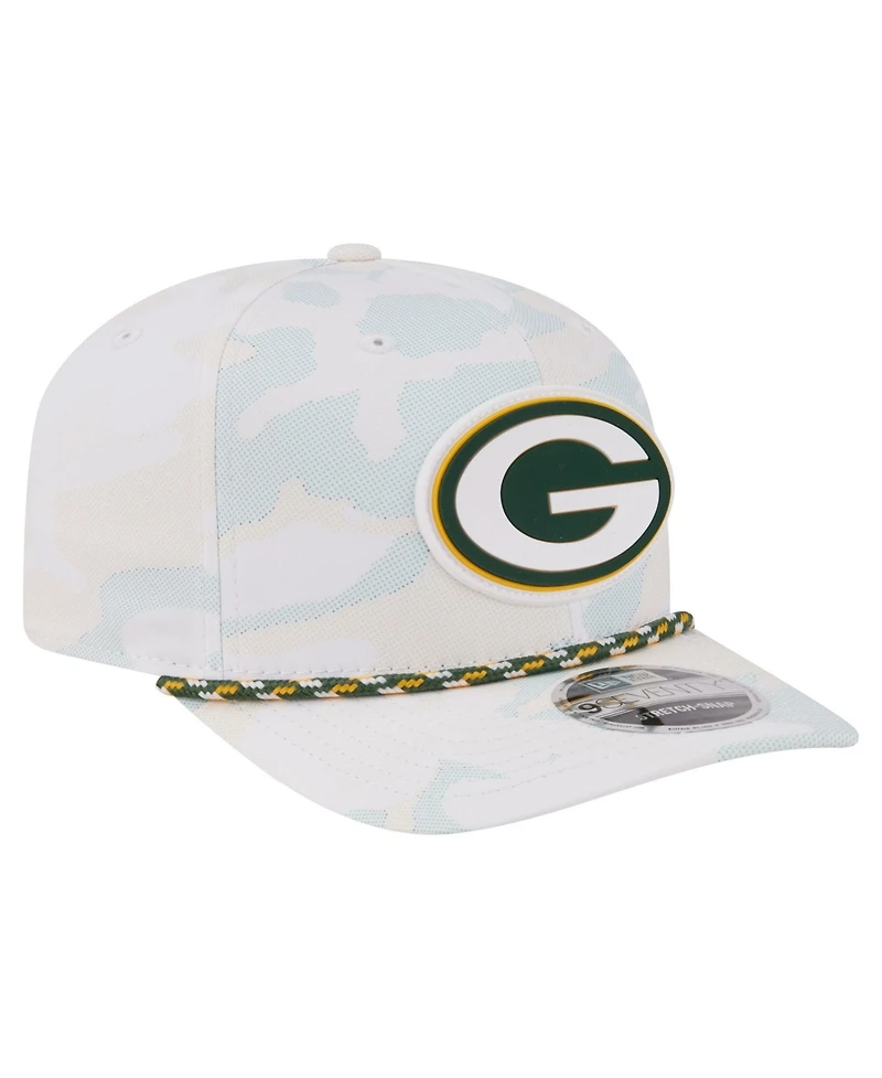 New Era Men's White Green Bay Packers Camo Rope 9SEVENTY Adjustable Hat