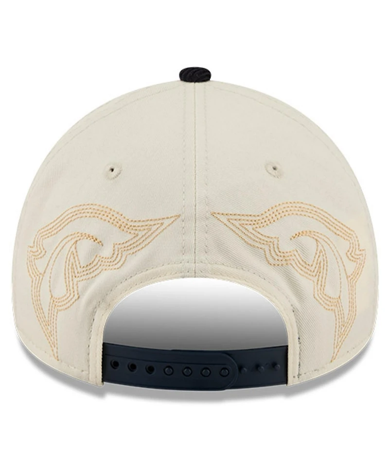 New Era Men's Stone Atlanta Braves Western Stitch 9FORTY A-Frame Adjustable Hat