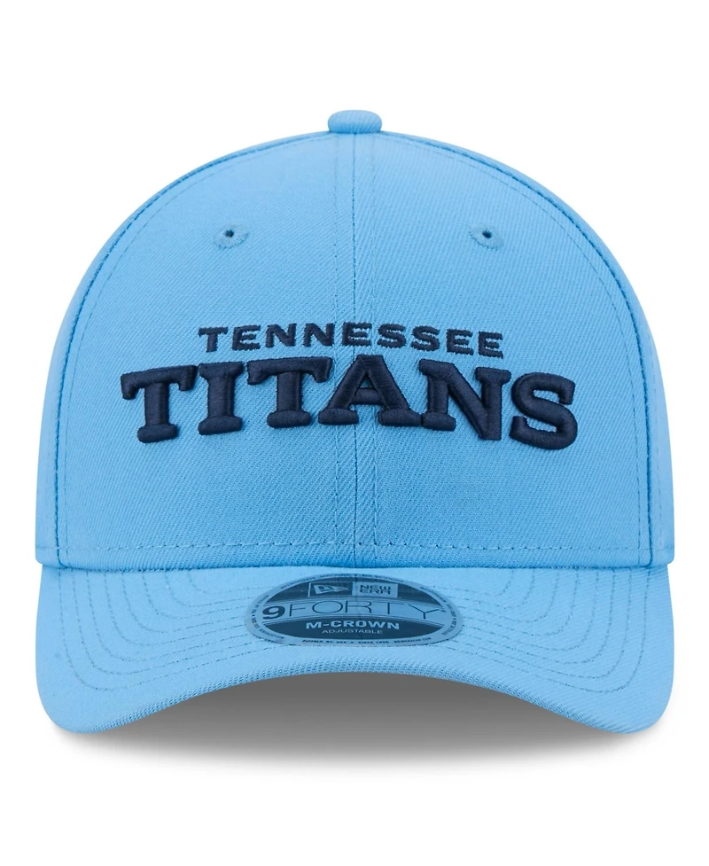 New Era Men's Light Blue Tennessee Titans Wordmark 9FORTY Adjustable Hat