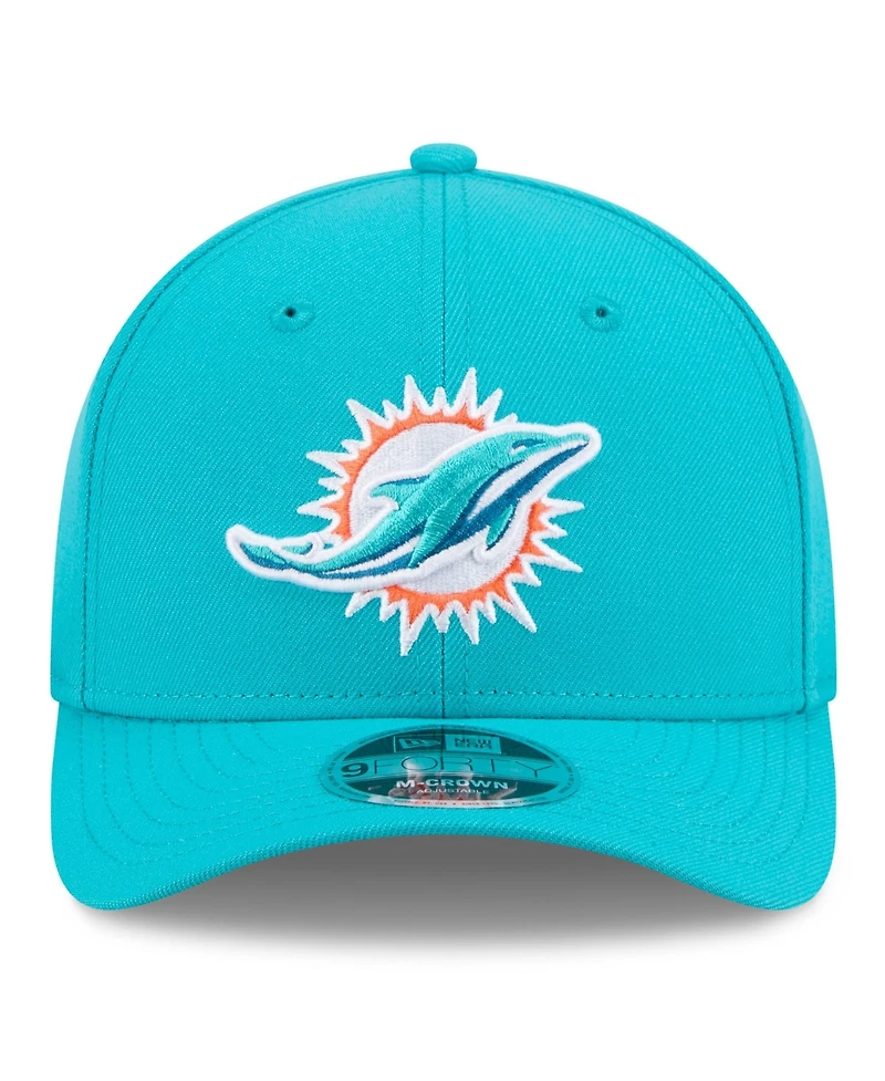 New Era Men's Aqua Miami Dolphins Spain Side Patch 9FORTY M-Crown Adjustable Hat