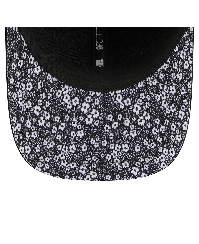 New Era Men's Black Pittsburgh Steelers Floral 9FORTY M-Crown Trucker Adjustable Hat