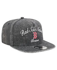New Era Men's Black Boston Red Sox City Slogan A-Frame 9FIFTY Snapback Hat