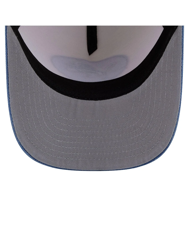 New Era Men's Cream/Blue Detroit Lions Washed A-Frame 9FIFTY Snapback Hat