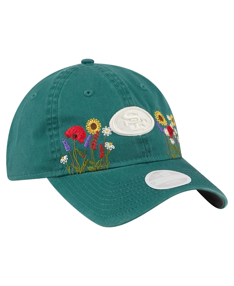 New Era Women's Green San Francisco 49ers Wildflower 9TWENTY Adjustable Hat