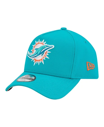 New Era Big Boys and Girls Aqua Miami Dolphins 9FORTY A-Frame Adjustable Hat