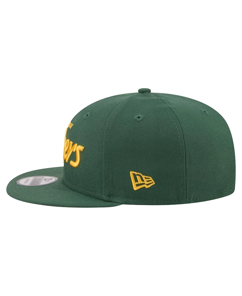 New Era Men's Green Bay Packers Core Team Script 9FIFTY Snapback Hat