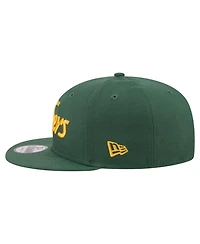 New Era Men's Green Bay Packers Core Team Script 9FIFTY Snapback Hat