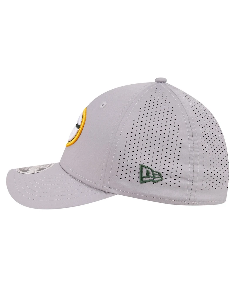 New Era Men's Gray Green Bay Packers 39THIRTY M-Crown Flex Fit Hat