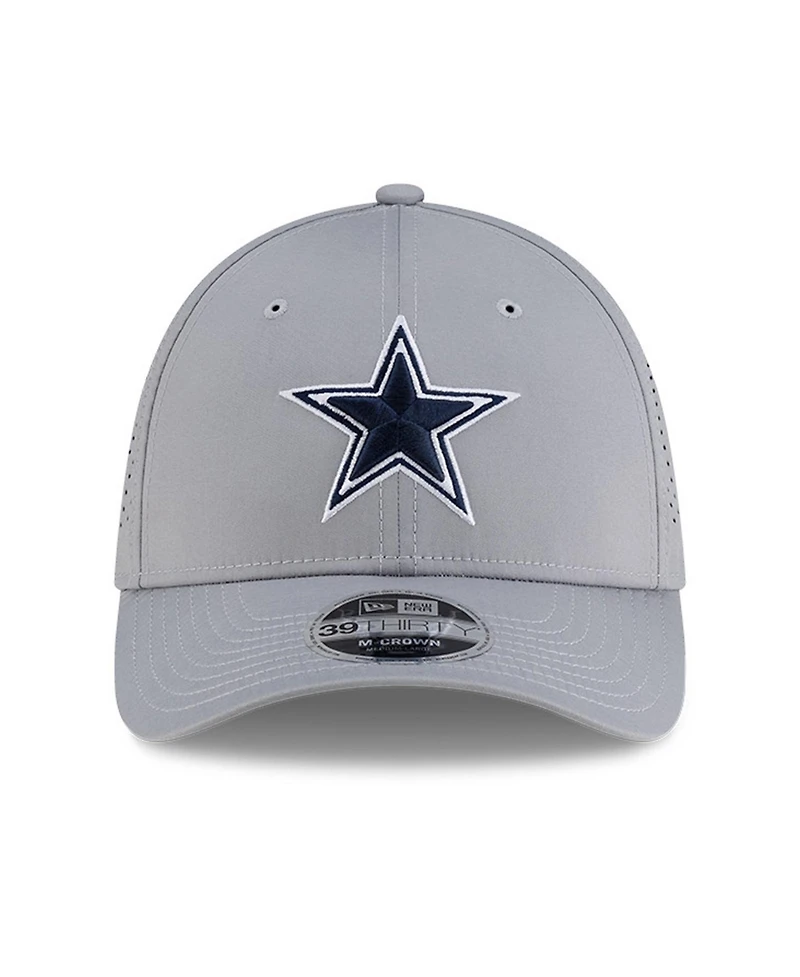 New Era Men's Gray Dallas Cowboys 39THIRTY M-Crown Flex Fit Hat