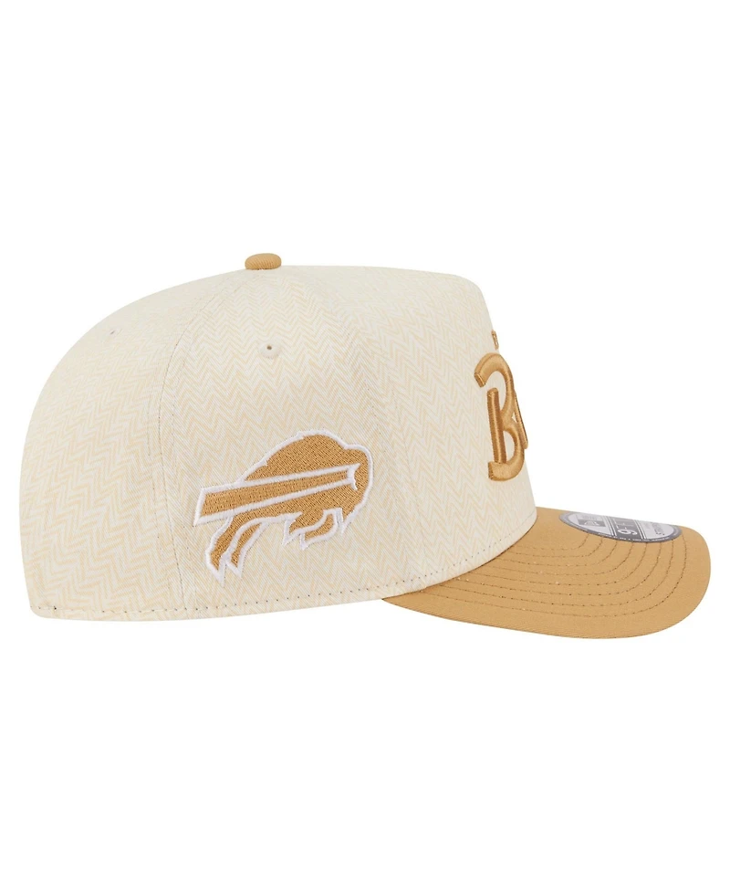 New Era Men's Cream Buffalo Bills Herringbone 9FIFTY A-Frame Snapback Hat