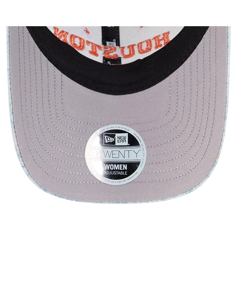 New Era Women's Light Blue Houston Astros Daisy All Over 9TWENTY Adjustable Hat