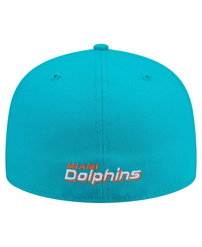 New Era Men's Aqua Miami Dolphins 59FIFTY Fitted Hat