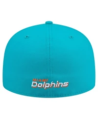 New Era Men's Aqua Miami Dolphins 59FIFTY Fitted Hat