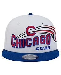 New Era Men's White Chicago Cubs Retro Sweep 9FIFTY Snapback Hat