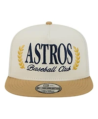 New Era Men's Cream Houston Astros Club 9FIFTY A-Frame Snapback Hat
