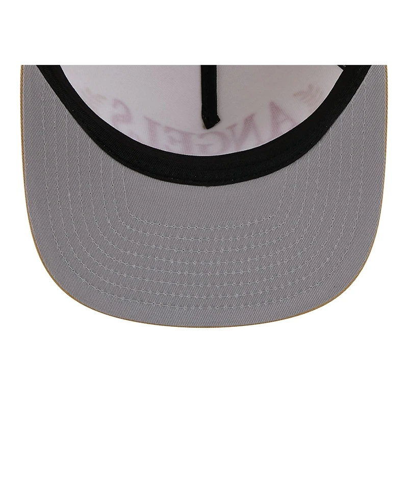 New Era Men's Cream Los Angeles Angels Club 9FIFTY A-Frame Snapback Hat
