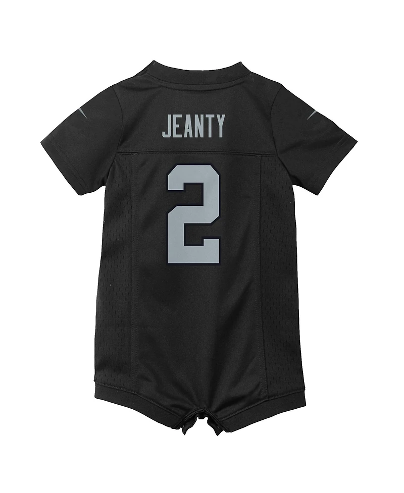 Nike Baby Boys and Girls Ashton Jeanty Black Las Vegas Raiders Romper Game Jersey