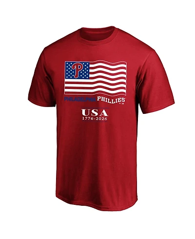 Fanatics Men's Red Philadelphia Phillies Usa 1776-2026 Big Tall T-Shirt
