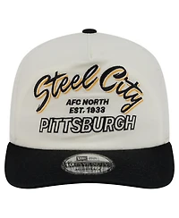 New Era Men's Cream Pittsburgh Steelers Script 19TWENTY Adjustable Hat