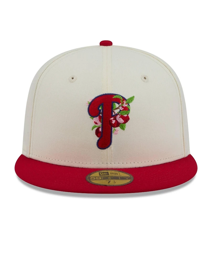 New Era Men's White/Red Philadelphia Phillies Blossom 59FIFTY Fitted Hat