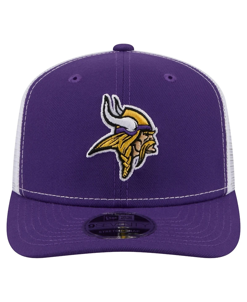 New Era Men's Purple Minnesota Vikings 9SEVENTY Trucker Adjustable Hat