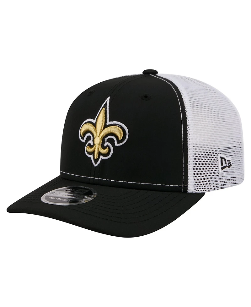 New Era Men's Black New Orleans Saints 9SEVENTY Trucker Adjustable Hat