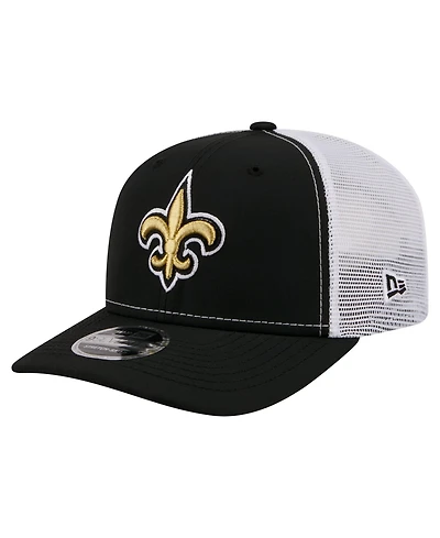 New Era Men's Black New Orleans Saints 9SEVENTY Trucker Adjustable Hat
