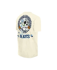 New Era Men's Natural Tampa Bay Rays Dia de los Muertos Sugar Skull T-Shirt