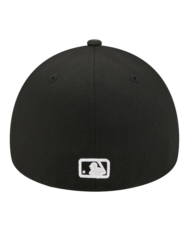 New Era Men's Black York Mets A-Frame 59FORTY Fitted Hat