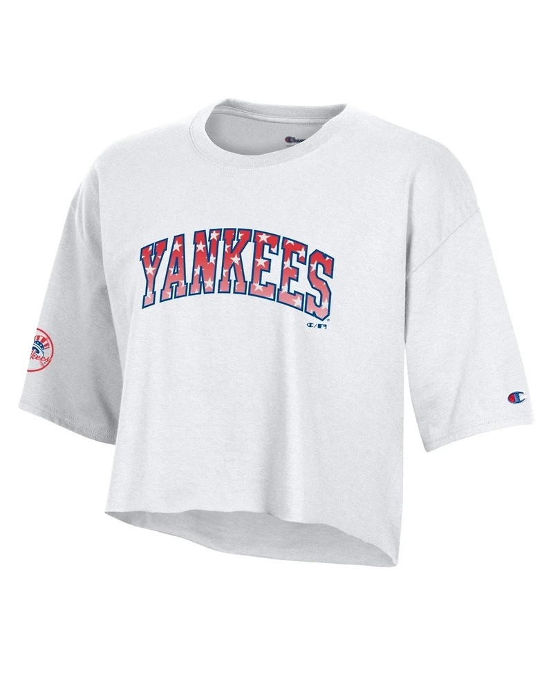 Champion Women's New York Yankees Boyfriend-Cropped T-Shirt