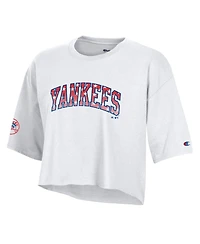 Champion Women's New York Yankees Boyfriend-Cropped T-Shirt